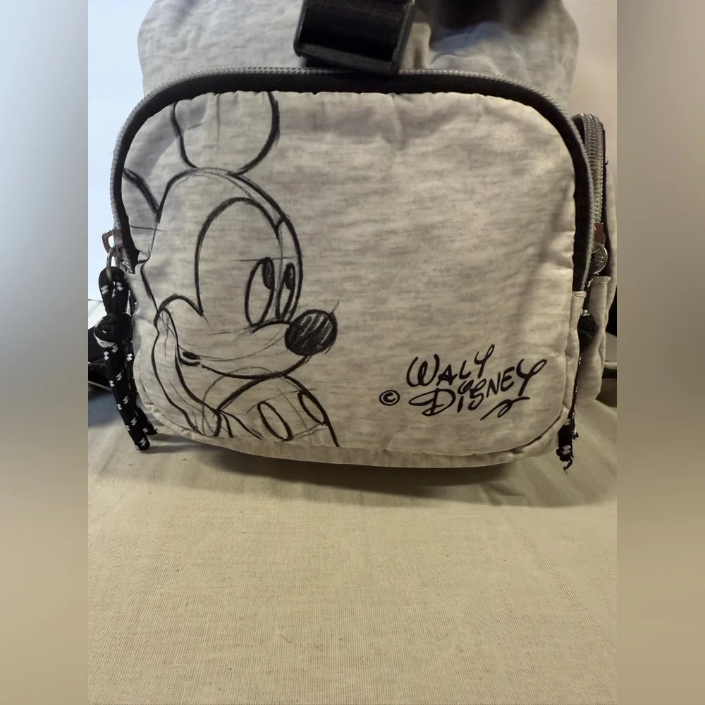 Disney Light Gray Backpack with Mickey Mouse Sketch